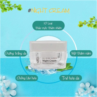 Kem dưỡng trắng sáng da ban đêm, Dành cho mọi loại da - RIORI HANA NIGHT - CREAM 30g