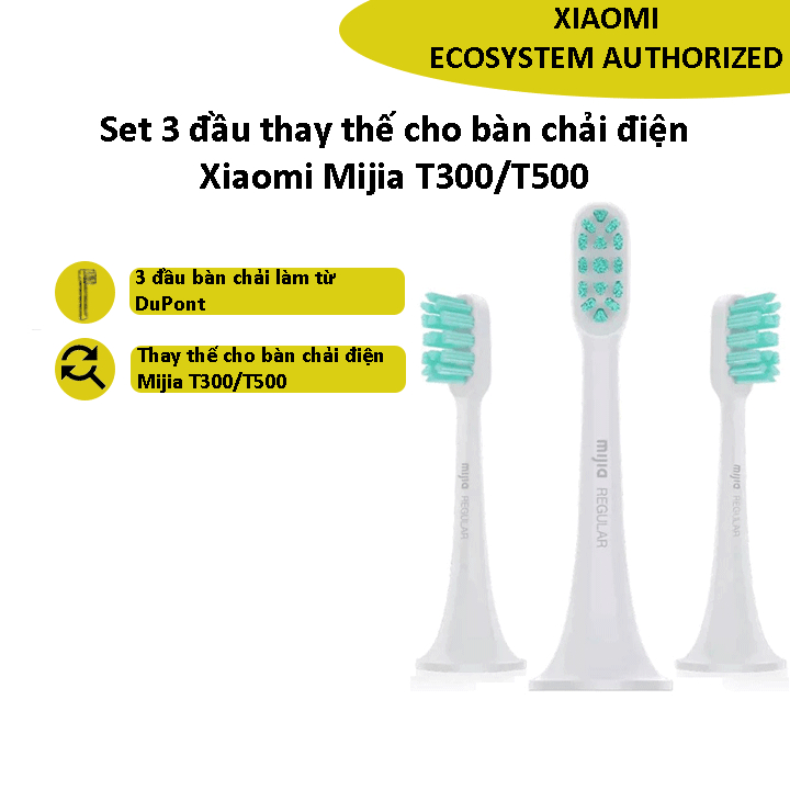 Ảnh Combo 3 Đầu bàn chải thay thế cho bàn chải điện thông minh Xiaomi Mijia T300 / T500 điện máy center 1