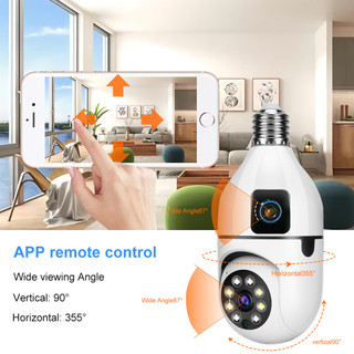 Camera Yoosee BÓNG ĐÈN 2 MẮT (1 CỐ ĐỊNH, 1 XOAY) thế hệ mới 5.0MP - xoay 360 độ, xem đêm có màu
