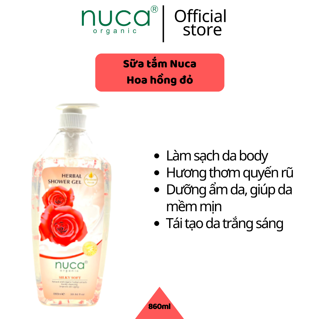 Sữa tắm trắng da Nuca hương thơm quyến rũ