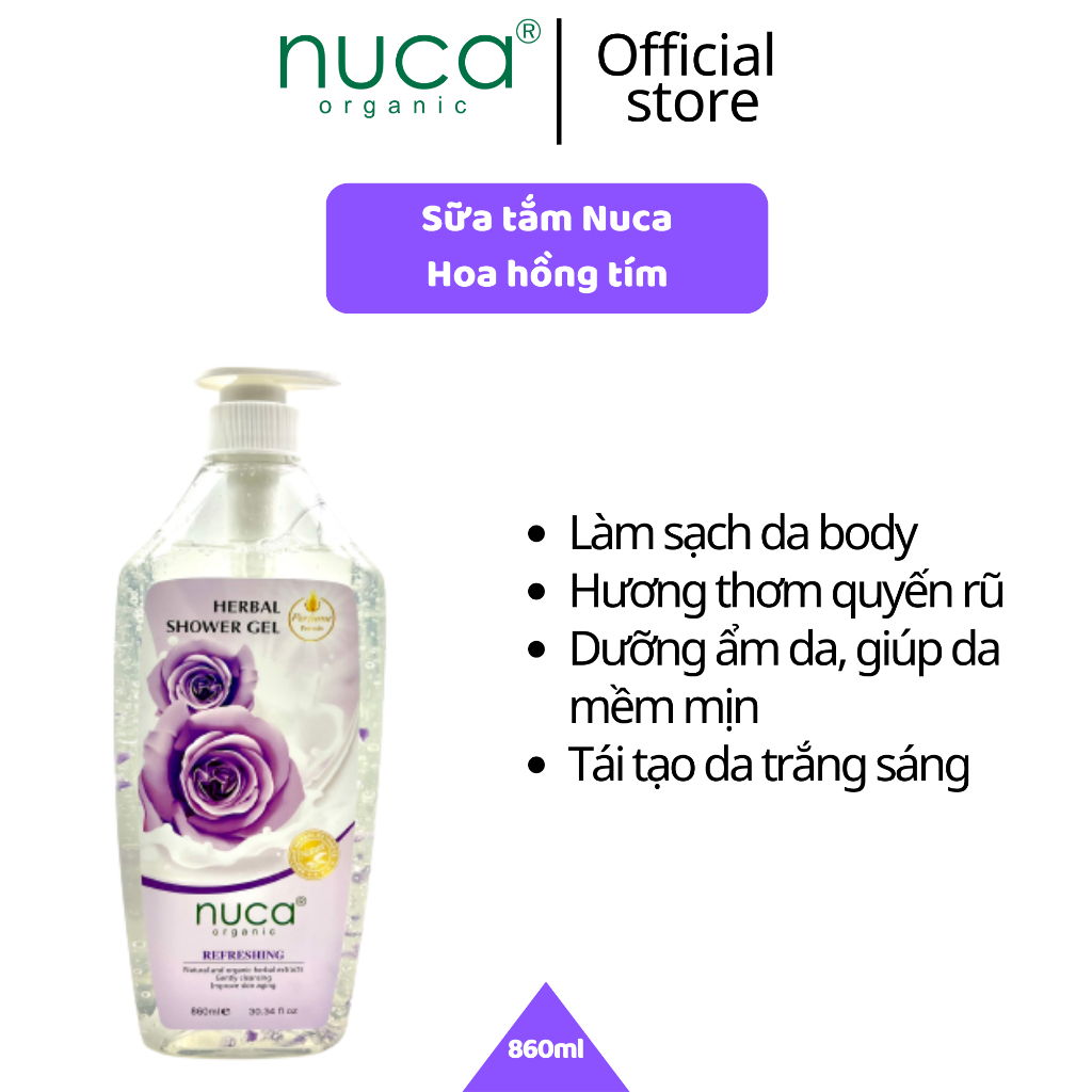 Sữa tắm trắng da Nuca hương thơm quyến rũ