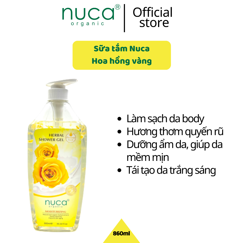 Sữa tắm trắng da Nuca hương thơm quyến rũ