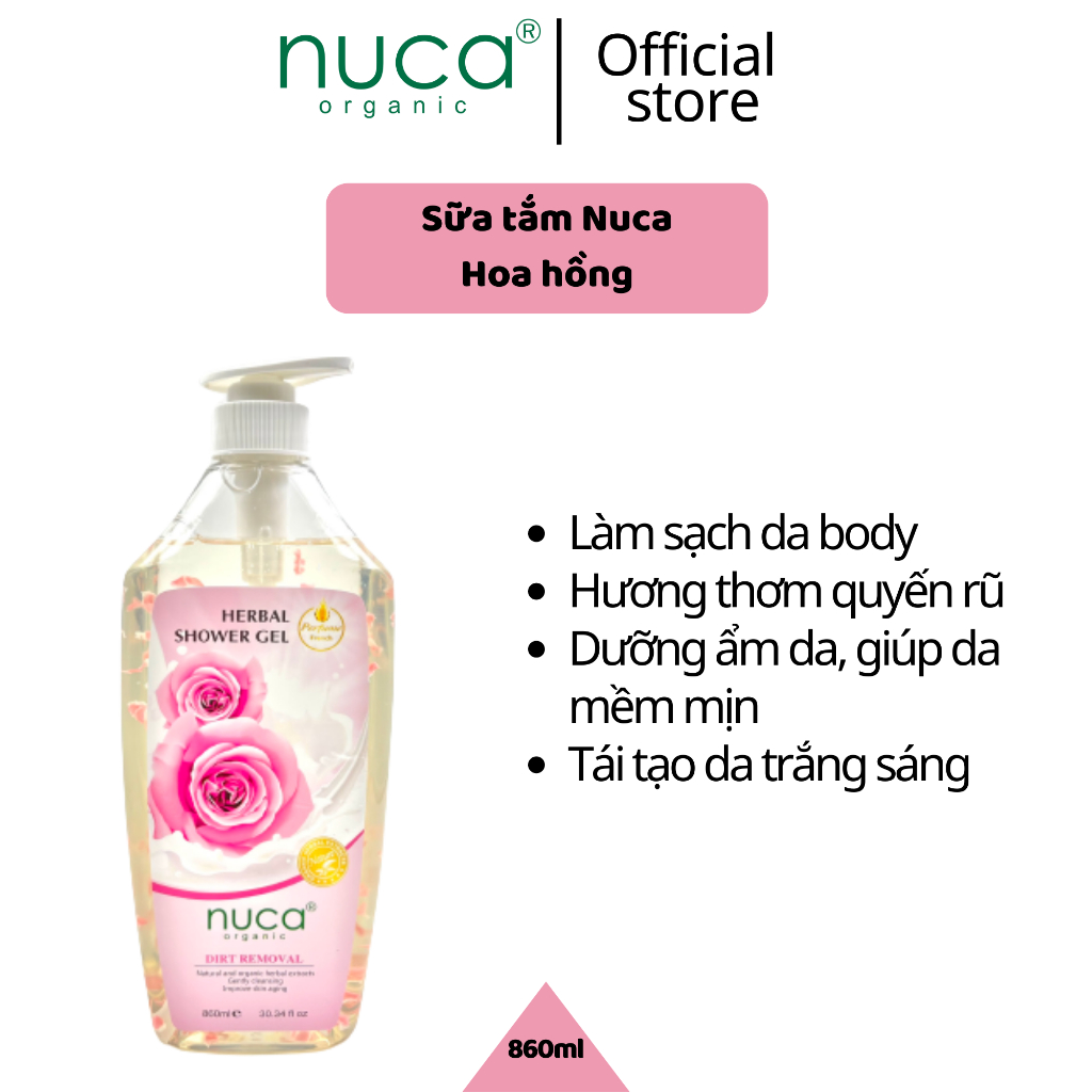 Sữa tắm trắng da Nuca hương thơm quyến rũ