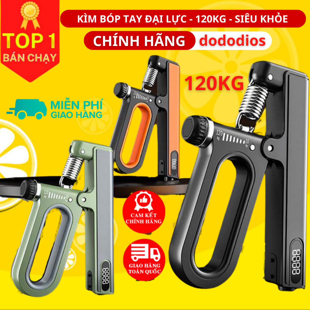 Ảnh Kìm Bóp Tay 120kg Siêu Khỏe - Kìm Bóp Tập Cơ Tay Có Màn Hình Điện Tử Đếm Số - Chính Hãng Dododios 1