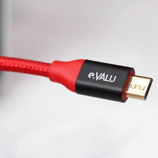 Cáp sạc nhanh Micro 1m eValu LTM -01 Đỏ đen hàng chính hãng 100% bảo hành 12 tháng ( mầu ngẫu nhiên)