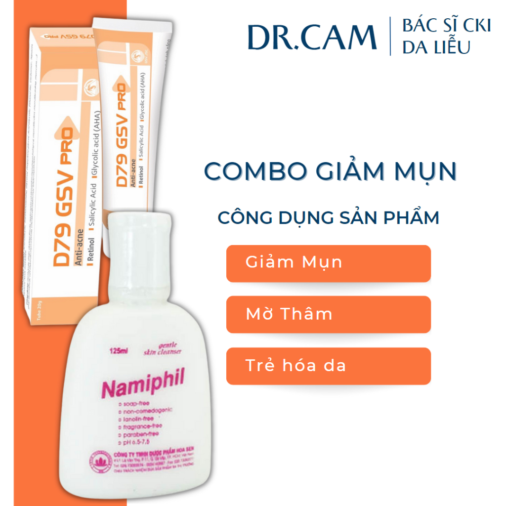 [COMBO NGỪA MỤN TRẺ HÓA DA] Sữa Rửa Mặt NAMIPHIL & Kem D79 Pro GSV ...