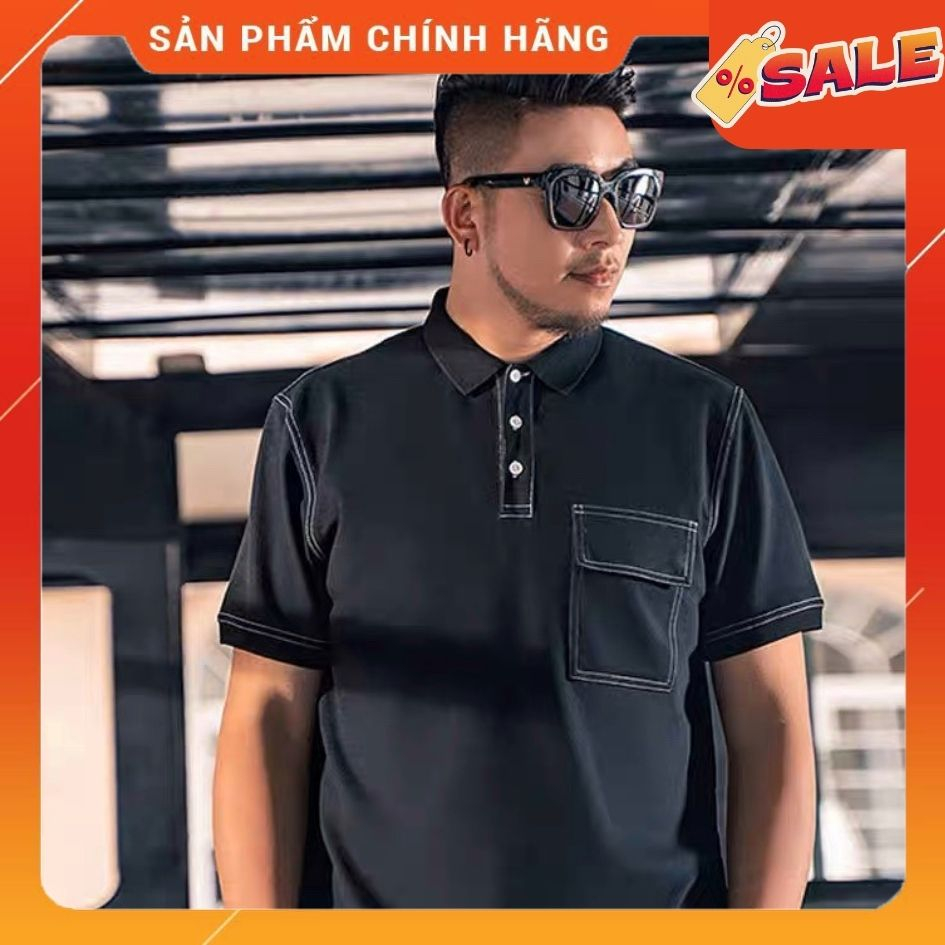 Áo polo nam bigsize 80-120Kg cổ bẻ có túi, viền chỉ viền cotton xuất xịn, form cá sấu, chống nhăn
