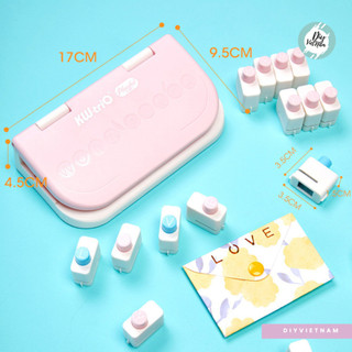 Máy Bấm Chữ Tự Lắp – Bộ Đóng Chữ Thủ Công – DIY Trang Trí Sổ/Sticker