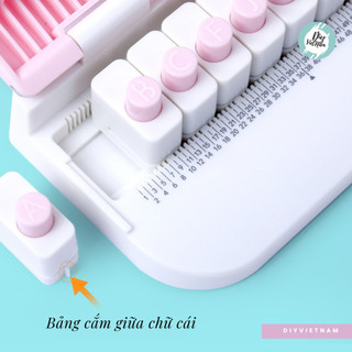Máy Bấm Chữ Tự Lắp – Bộ Đóng Chữ Thủ Công – DIY Trang Trí Sổ/Sticker