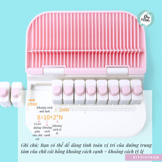 Máy Bấm Chữ Tự Lắp – Bộ Đóng Chữ Thủ Công – DIY Trang Trí Sổ/Sticker