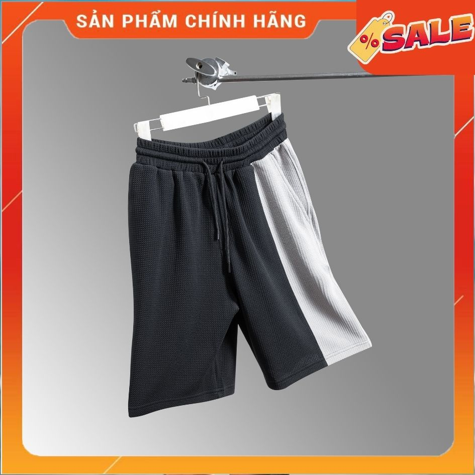 Quần short nam bigsize, phối màu xám đen quần đùi nam chất dày dặn co giãn cực tốt mềm mịn không bai không xù - Toplevel