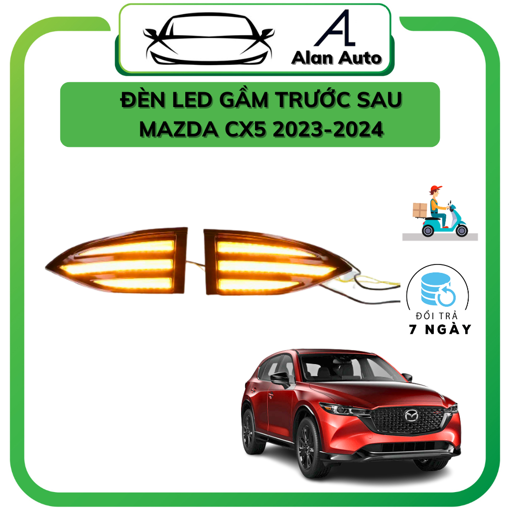Bộ đèn led gầm xe Mazda Cx5 2023-2024, Mẫu mới nhất 2024, Đèn led gầm daylight cao cấp, có xi nhan