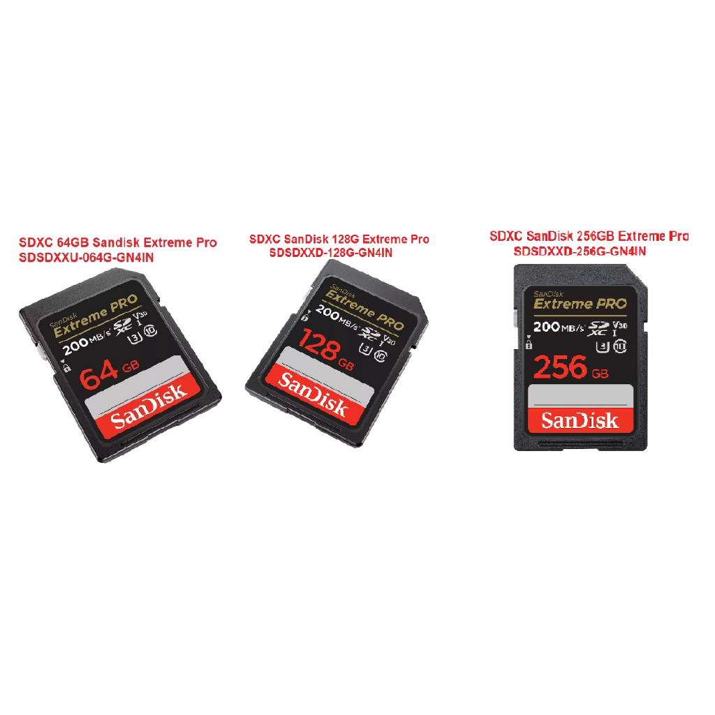 Thẻ nhớ SDXC SanDisk Extreme Pro V30,U3 (Hàng chính hãng) | Shopee Việt Nam