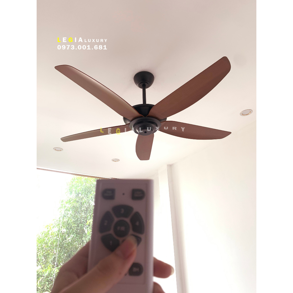 Ảnh Quạt trần hiện đại Strong Wind LGFAN869 | Quạt trần gió mạnh phù hợp trần 2.5m đến 4m | Quạt trần mạ vàng đẹp 4