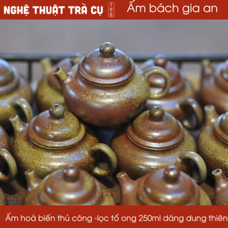 Ấm hồng sa nung củi Bách Gia An thủ công 250ml của thương hiệu Phước Quý