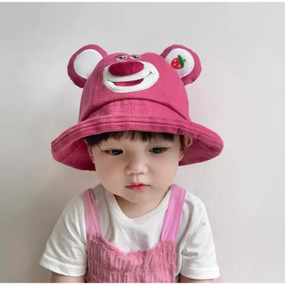 [ 5 TUỔI - 10 TUỔI ] Mũ tai bèo GẤU DÂU cho bé gái - Nón vành gấu dâu LOSTO chi trẻ em
