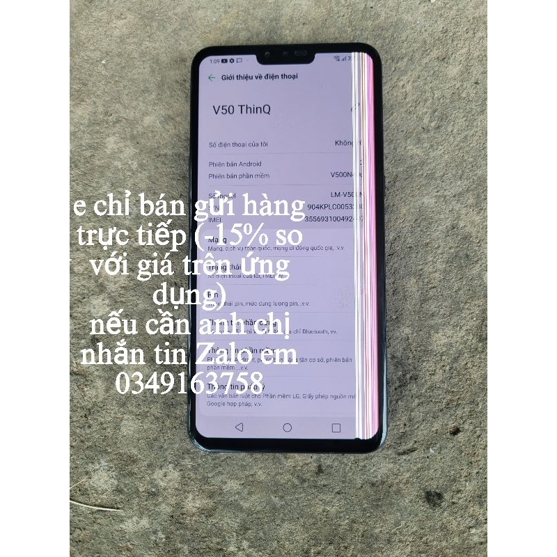 điện thoại LG v50 màn hình sọc còn lại tất cả đều ok 6/128GB Snapdragon ...