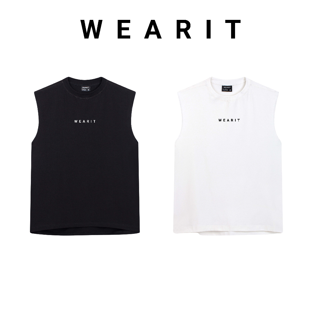 Áo tanktop WEARIT thun ba lỗ cotton co dãn 4 chiều, kiểu dáng thoáng mát Unisex Nam Nữ