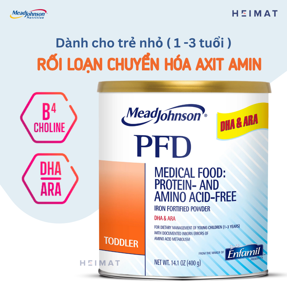 Bột thực phẩm Mead Johnson PFD Toddler cho trẻ rối loạn chuyển hóa