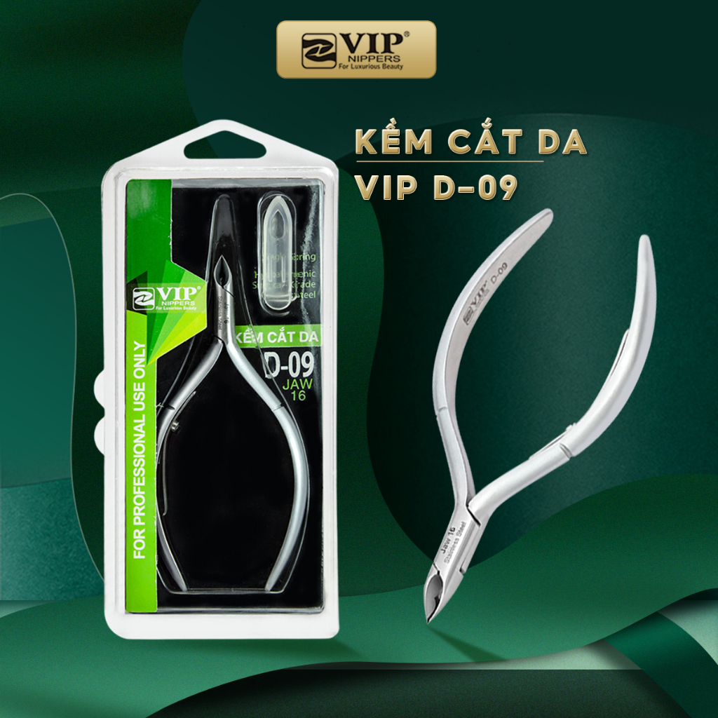 Kềm Cắt Da VIP cao cấp, Thép Không Rỉ (INOX), 2mang bán nguyệt (D-09), 2 mang (D-10, D-08)