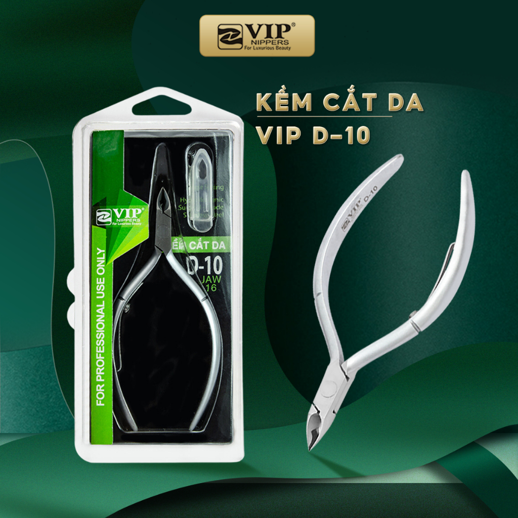 Kềm Cắt Da VIP cao cấp, Thép Không Rỉ (INOX), 2mang bán nguyệt (D-09), 2 mang (D-10, D-08)
