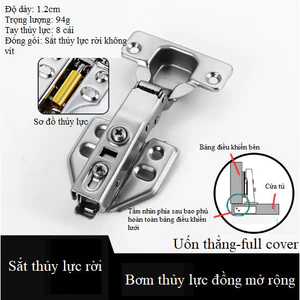 Bản lề giảm chấn Inox 304, Bản lề tủ