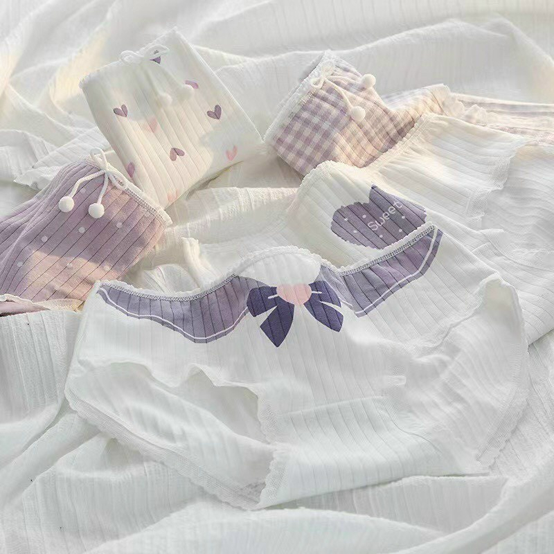 Quần Lót Nữ Cotton Nâng Mông Thông Hơi Hoạ Tiết Cute Dễ Thương Q04