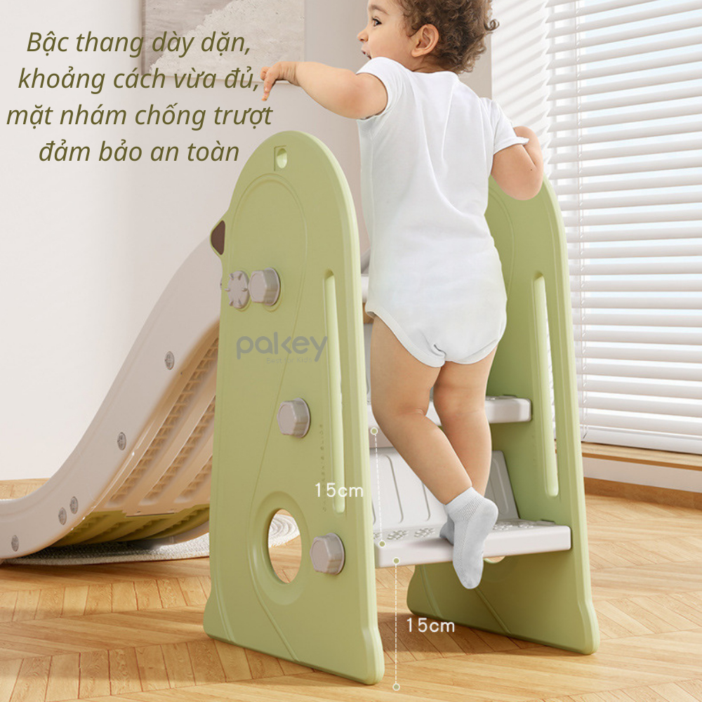 Cầu Trượt Cho Bé PAKEY Nâng Cấp Dài 170cm, Cầu Tuột Gấp Gọn Tiện Lợi, Chịu Tải Đến 60kg, Bảo Hành Trọn Đời