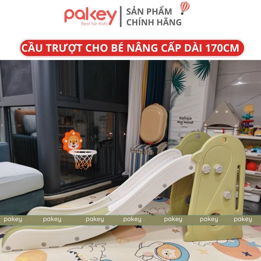 Cầu Trượt Cho Bé PAKEY Nâng Cấp Dài 170cm, Cầu Tuột Gấp Gọn Tiện Lợi, Chịu Tải Đến 60kg, Bảo Hành Trọn Đời