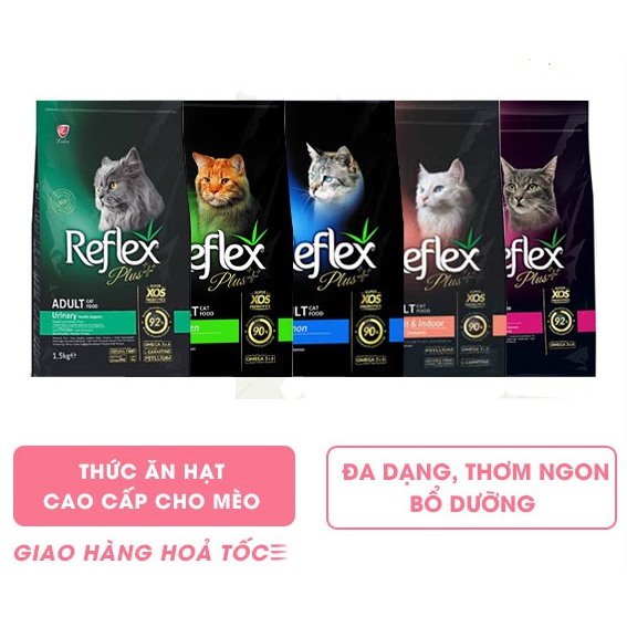 Hạt Thức Ăn Cho Mèo REFLEX Plus Kitten/ Adult Catfood Vị Gà - Túi 1,5kg ...