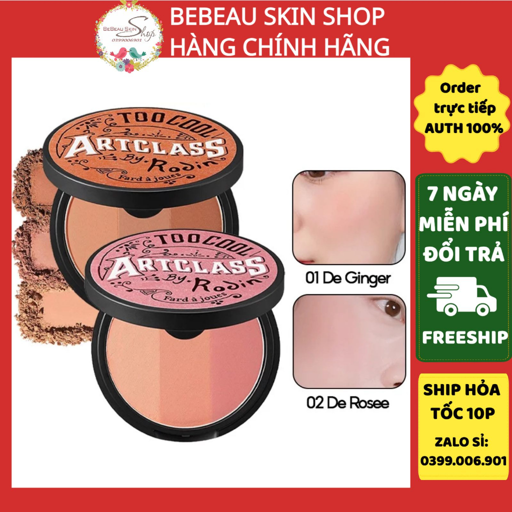 Phấn Má Hồng 3 Ô Too Cool For School Art Class By Rodin Blusher 9.5g De
