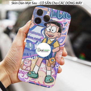 Tấm dán Skin Mặt Sau Nobita FULL VIỀN 14 pro max , 13 pro max ,12 pro max , 11 pro max , xs max - FukiShop