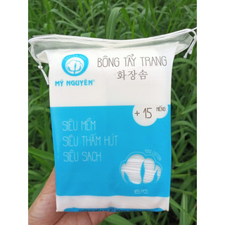 Bông tẩy trang Mỹ Nguyên siêu mềm, siêu thấm hút, siêu thấm hút 100 miếng + tặng 10 miếng