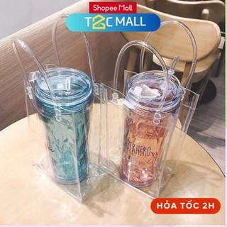 Túi Trong Suốt Đựng  Bình Cốc Ly Giữ Nhiệt LocknLock kích thước 25x10x10cm nhựa PVC cao cấp- T2CMALL