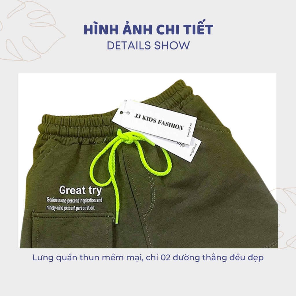Quần ngắn bé trai năng động thoải mái full size - JJ Kids