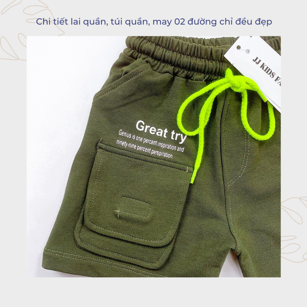 Quần ngắn bé trai năng động thoải mái full size - JJ Kids