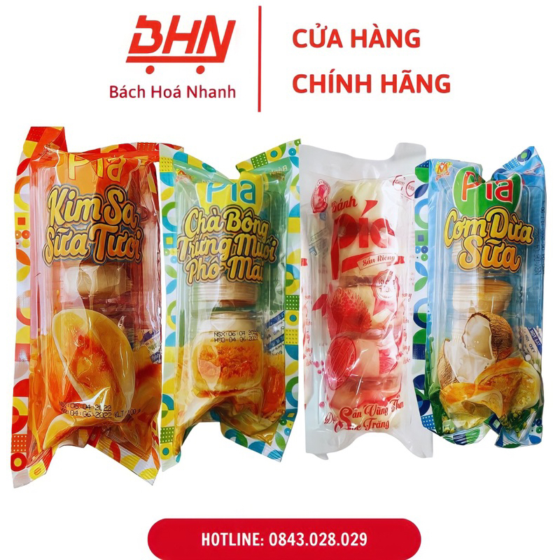 Cây Bánh Pía Mini Chà Bông/ Sữa Tươi/ Đậu Xanh/ Cơm Sữa Dừa | Shopee ...