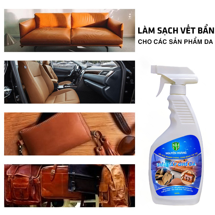 Siêu Tẩy Ghế Ô Tô, Nội Thất Ô Tô, Bề Mặt Da - Ghế Sofa Da - Túi Da - Ví Da... Nguyên Hoàng