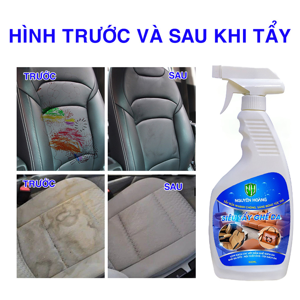 Siêu Tẩy Ghế Ô Tô, Nội Thất Ô Tô, Bề Mặt Da - Ghế Sofa Da - Túi Da - Ví Da... Nguyên Hoàng