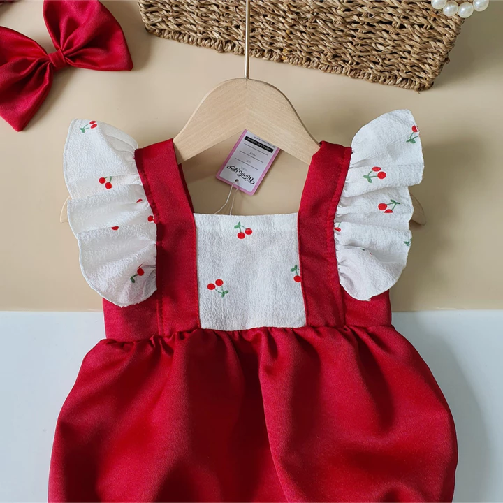 body váy bé gái dễ thương 🍓[𝐓𝐀̣̆𝐍𝐆 𝐊𝐄̀𝐌 Turban🍓 Su Shop- body thiết kế đầy tháng, sinh nhật, thôi nôi cho bé