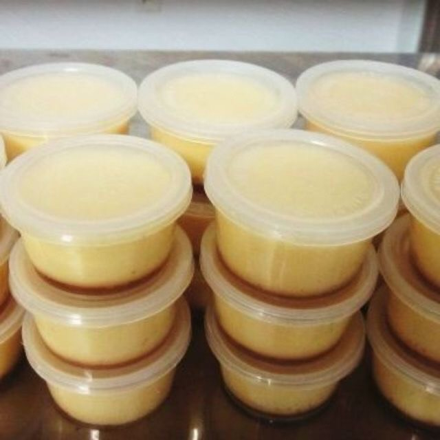 Combo 50Hũ bánh flan Vĩnh Trường số 1 90ml Caramen có nắp CAO CẤP Combo 50 hủ