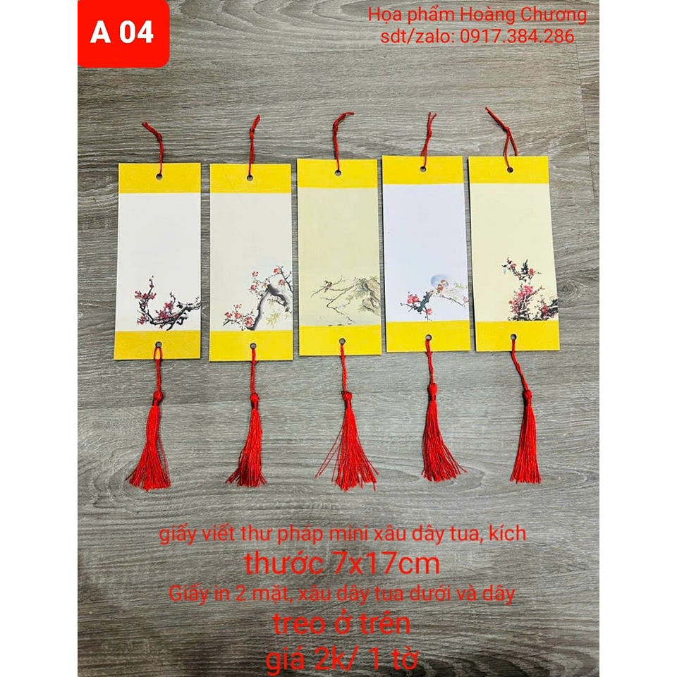 combo 10 liễng viết thư pháp mini 7x17cm có xâu dây tua | Shopee Việt Nam