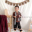 Bộ quần áo đôi cho các bé (6-23kg) - Bé trai sét áo Nâu quần Đen + Bé gái sét Yếm Nâu chân Váy Đen