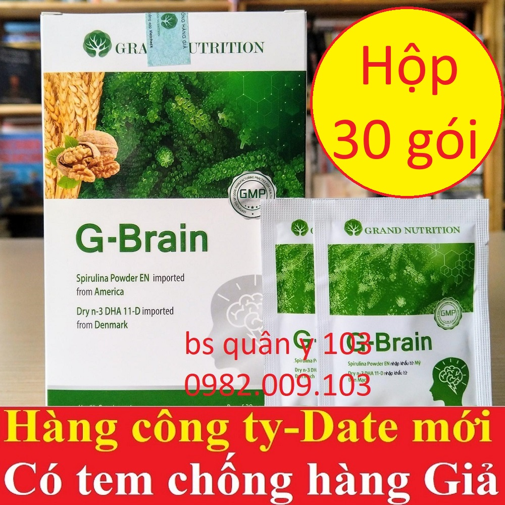 G-Brain Cốm Trí Não hỗ trợ phát triển, tăng cường hệ Miễn Dịch cho Trẻ (GBrain gold plus new Chính Hãng)