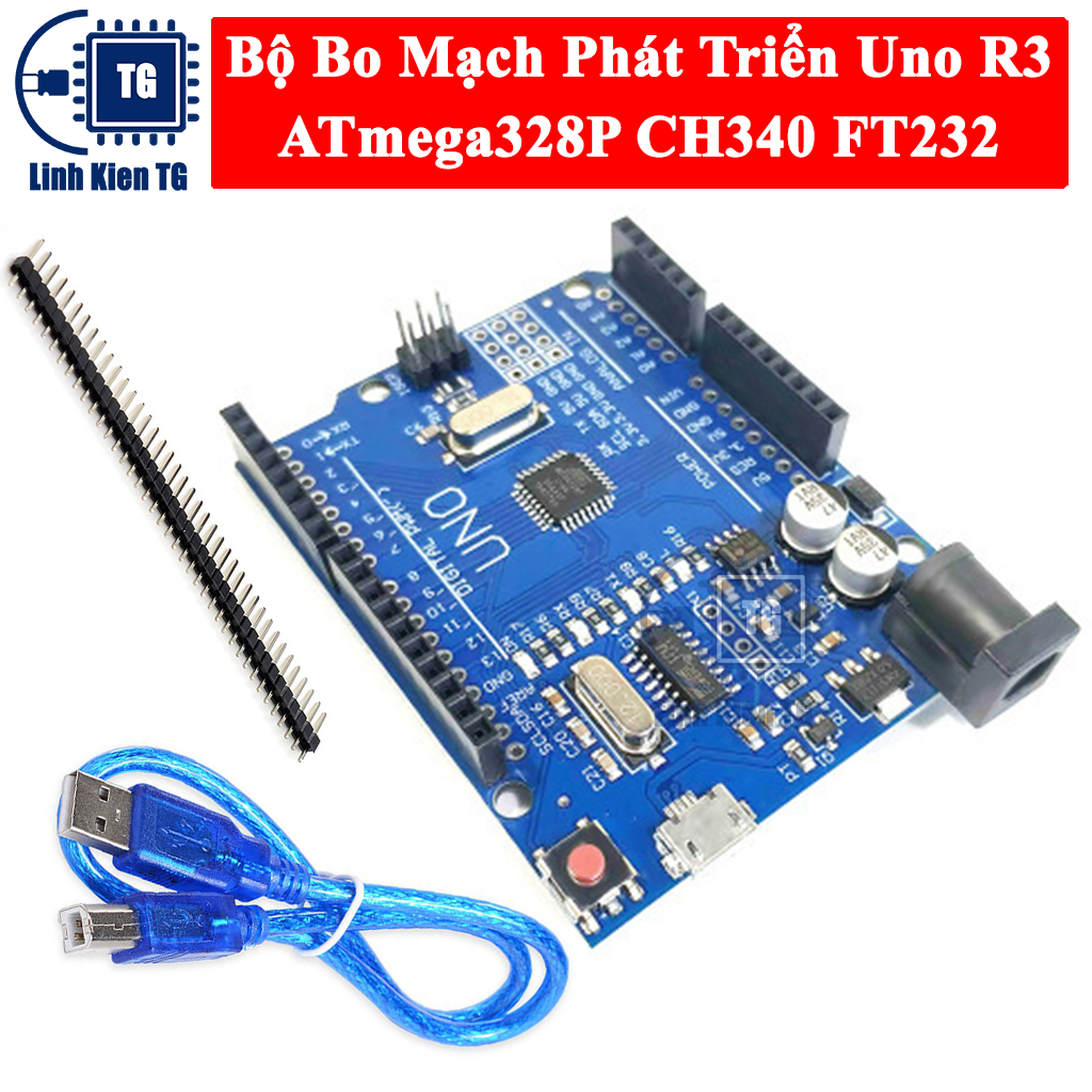 Bộ Bo Mạch Phát Triển Uno R3 ATmega328P CH340 FT232 Giao diện MICRO ...
