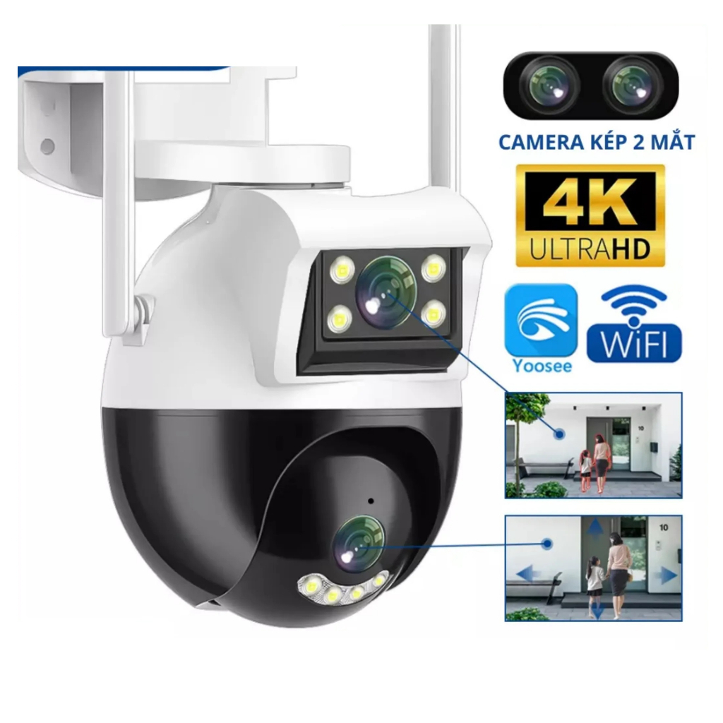 Camera Yoosee YS 2305 , 2 khung hình , wifi ngoài trời PTZ ban đêm có ...