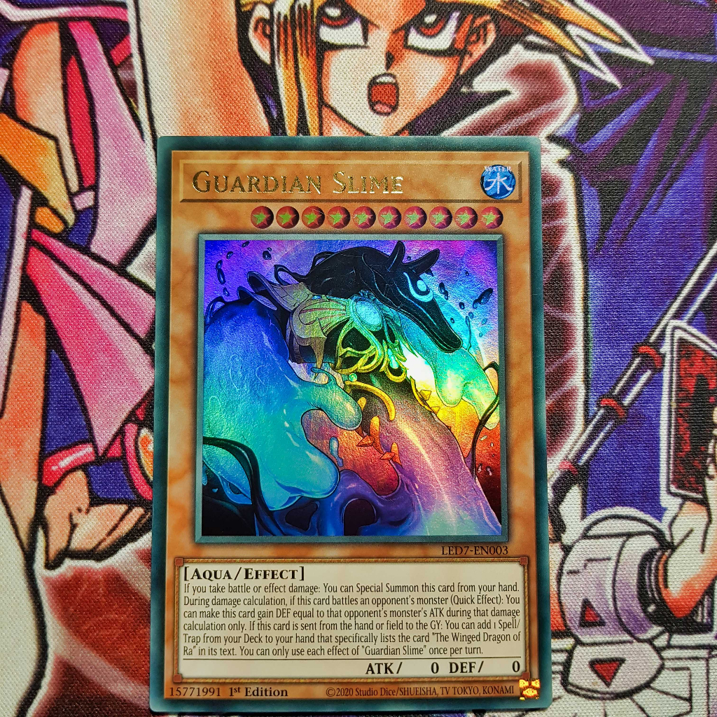 Thẻ bài Yugioh chính hãng Guardian Slime LED7 Ultra Rare Shopee