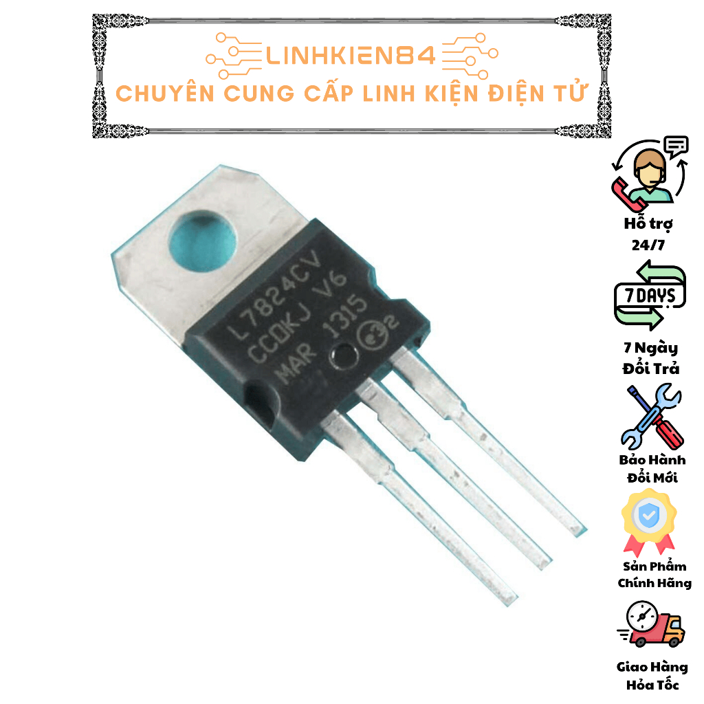 IC ổn Áp 7824 1.5A 24V IC Nguồn 24V | Shopee Việt Nam