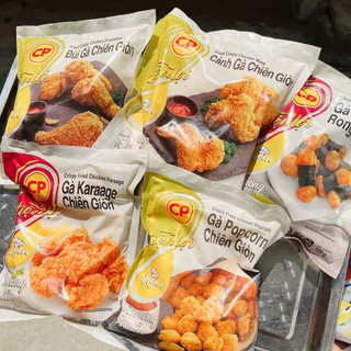 Gà viên popcorn, gà karage, gà cuộn rong biển, đùi gà, cánh gà chiên ...