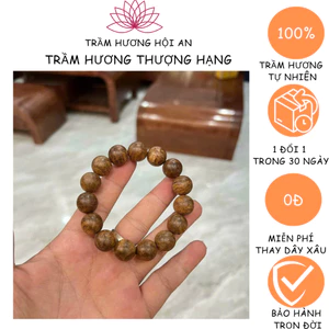 Vòng Đeo Tay Trầm Hương nam- Chuỗi Tràng Vòng Tay Trầm Hương Phong Thủy Thời Trang Tự Nhiên 100%.